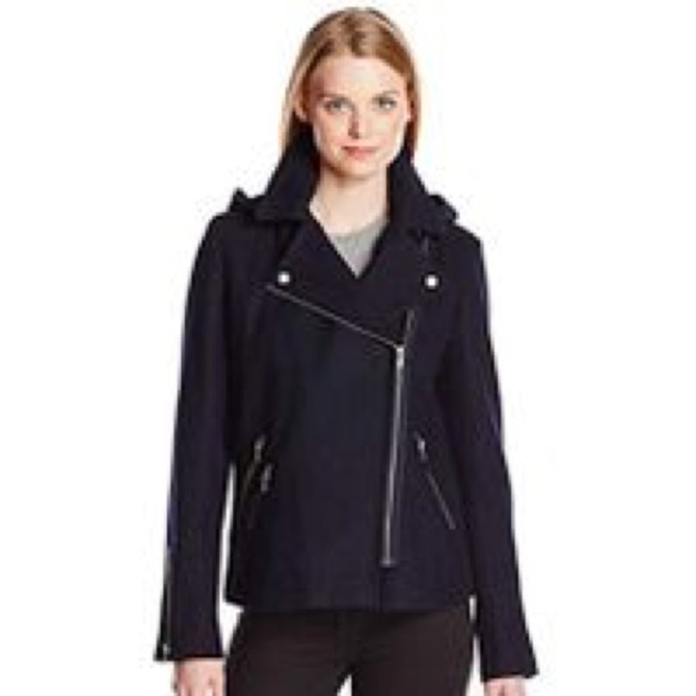 NWT Levi’s Blue Wool Asymmetrical Moto Jacket